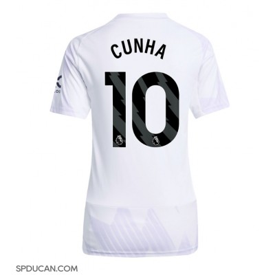 Zenski Nogometni Dres Manchester United Matheus Cunha #10 Gostujuci 2025-26 Kratak Rukav Zenski Nogometni Dres Manchester United Matheus Cunha #10 Gostujuci 2025-26 Kratak Rukav